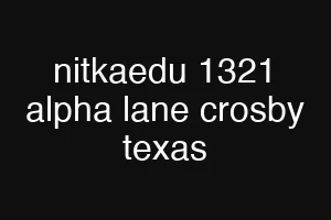 nitkaedu 1321 alpha lane crosby texas